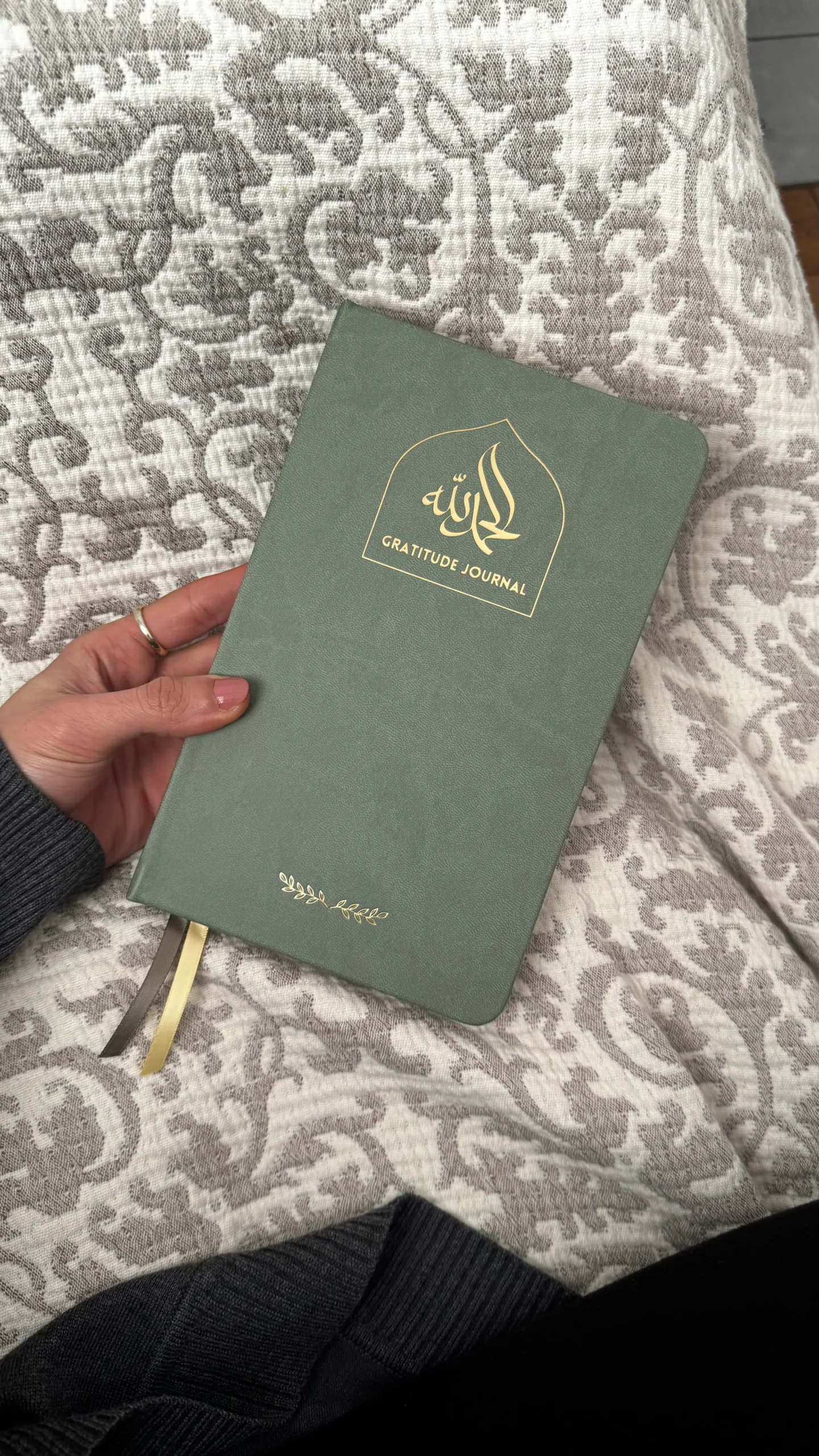 Olive Leather Gratitude Journal - Image 3